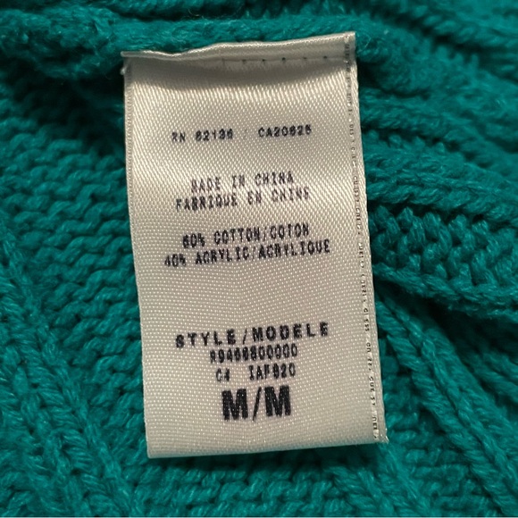 Y2K Green Cable Knit Hooded Cardigan Size M - Picture 6 of 7